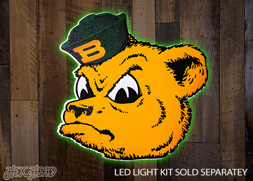 Baylor Bears VAULT Bear 3D Vintage Metal Wall Art