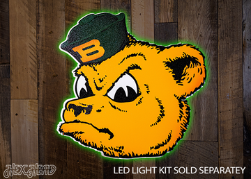 Baylor Bears VAULT Bear 3D Vintage Metal Wall Art