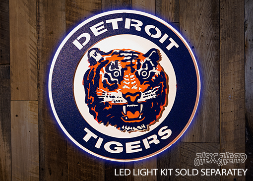 Detroit Tigers Crest Logo 3D Metal Wall Art