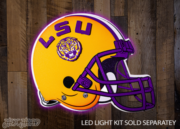 LSU Tigers BLITZ COLLECTION - 8 LAYER 3D Metal Wall Art