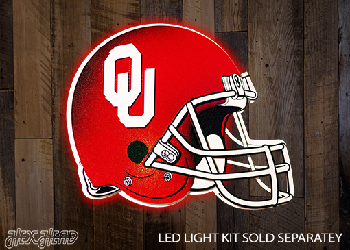 Oklahoma Sooners BLITZ COLLECTION - 8 LAYER 3D Metal Wall Art
