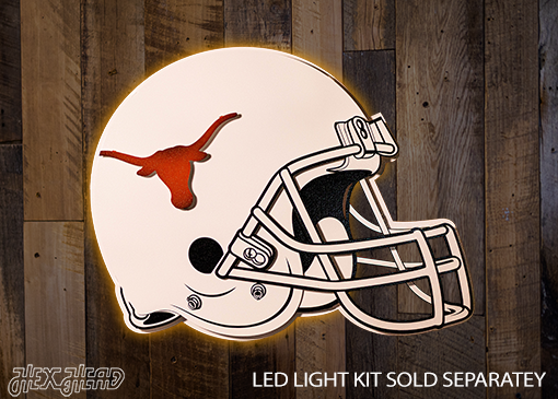 Texas Longhorns BLITZ COLLECTION - 8 LAYER Helmet 3D Metal Wall Art