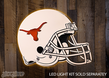 Texas Longhorns BLITZ COLLECTION - 8 LAYER Helmet 3D Metal Wall Art