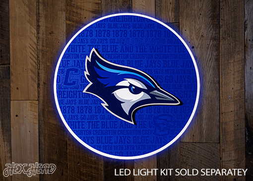 Creighton Blue Jays  CRAFT SERIES 3D Embossed Metal Wall Art