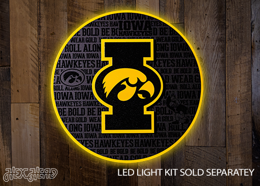 Iowa Hawkeyes CRAFT SERIES 3D Embossed Metal Wall Art