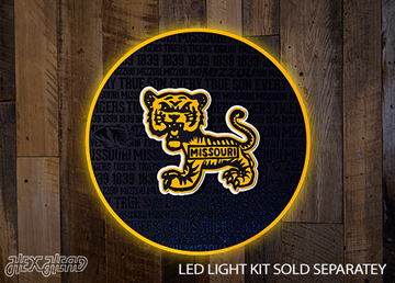 Missouri Tigers CRAFT SERIES 3D Embossed Metal Wall Art