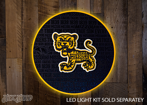 Missouri Tigers CRAFT SERIES 3D Embossed Metal Wall Art