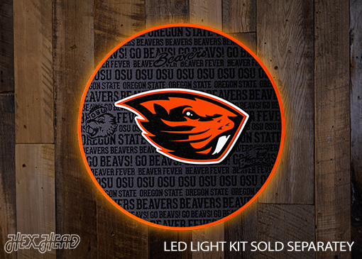 Oregon State Beaver CRAFT SERIES 3D Embossed Metal Wall Art