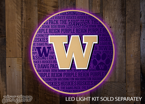 Washington Huskies CRAFT SERIES 3D Embossed Metal Wall Art