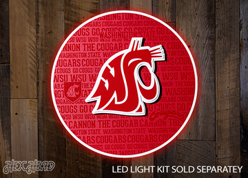 Washington State Cougars CRAFT SERIES 3D Embossed Metal Wall Art