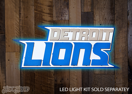 Detroit Lions Namemark 3D Vintage Metal Wall Art