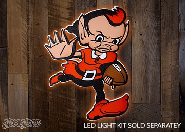 Cleveland Browns Vintage "1960's Running Brownie" 3D Metal Wall Art