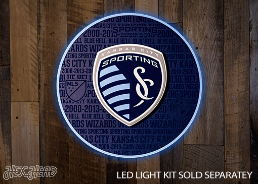 Sporting Kansas City CRAFT SERIES 3D Embossed Metal Wall Art