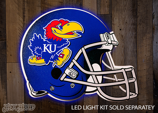 Kansas Jayhawks BLITZ COLLECTION - 8 LAYER 3D METAL Wall Art