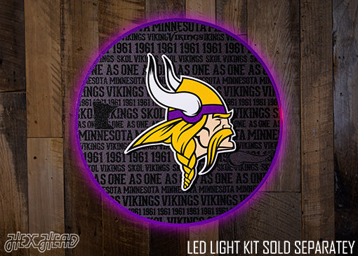 Minnesota Vikings CRAFT SERIES 3D Embossed Metal Wall Art