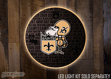 New Orleans Saints CRAFT SERIES 3D Embossed Metal Wall Art