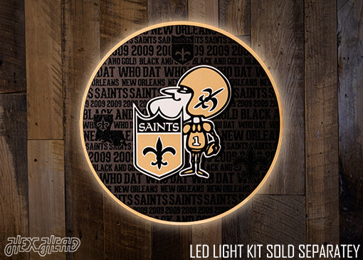 New Orleans Saints CRAFT SERIES 3D Embossed Metal Wall Art