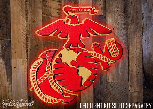 United States Marine Corps Eagle, Globe and Anchor 3D Vintage Metal Wall Art