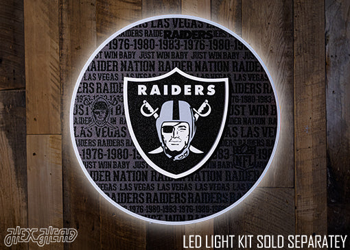 Las Vegas Raiders CRAFT SERIES 3D Embossed Metal Wall Art