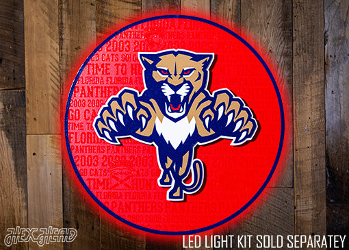 Florida Panthers CRAFT SERIES 3D Vintage Metal Wall Art