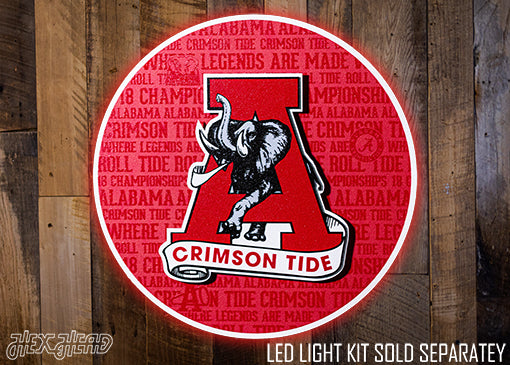 Alabama Crimson Tide CRAFT SERIES 3D Embossed Metal Wall Art