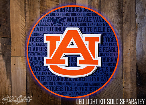 Auburn Tigers 3D CRAFT SERIES Embossed Metal Wall Art