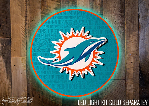 Miami Dolphins CRAFT SERIES 3D Embossed Metal Wall Art