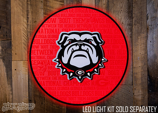 Georgia Bulldogs "UGA" CRAFT SERIES 3D Embossed Metal Wall Art