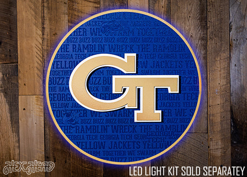 Georgia Tech CRAFT SERIES 3D Embossed Metal Wall Art