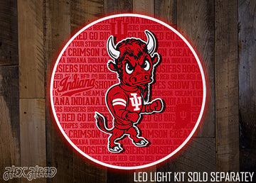 Indiana Hoosiers CRAFT SERIES 3D Embossed Metal Wall Art