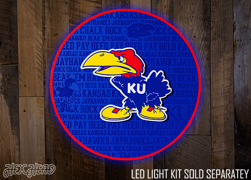 Kansas Jayhawks Vault CRAFT SERIES 3D Embossed Metal Wall Art
