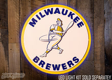 Load image into Gallery viewer, Milwaukee Brewers &quot;1970 BARREL MAN&quot; 3D Vintage Metal Wall Art
