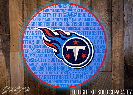 CLOSE OUT -- Tennessee Titans CRAFT SERIES 3D Embossed Metal Wall Art
