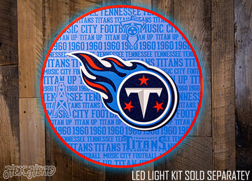 CLOSE OUT -- Tennessee Titans CRAFT SERIES 3D Embossed Metal Wall Art