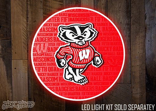 Wisconsin Badgers CRAFT SERIES 3D Embossed Metal Wall Art