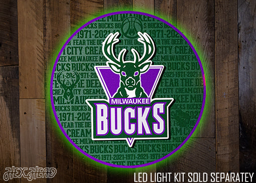 Milwaukee Bucks CRAFT SERIES 3D Embossed Metal Wall Art