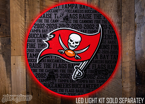 Tampa Bay Buccaneers "Buc's Jolly Roger Flag" CRAFT SERIES 3D Vintage Metal Wall Art