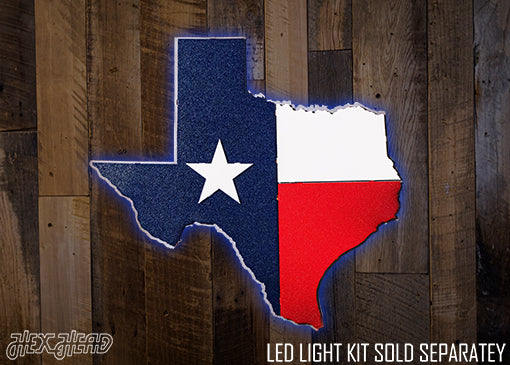 Lone Star State of Texas Flag 3D Vintage Metal Wall Art