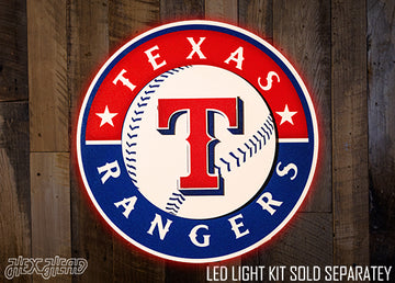 Texas Rangers Crest 3D Metal Wall Art