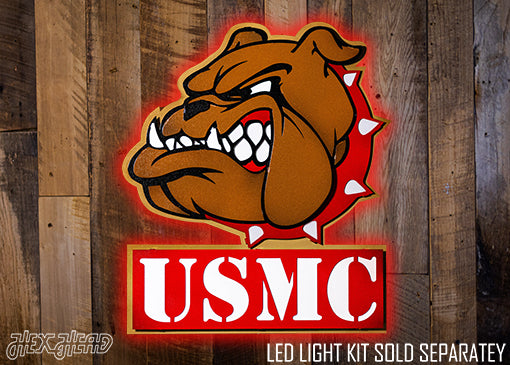 USMC Marine Corps "Bulldog" 3D Vintage Metal Wall Art