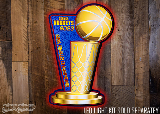 Denver Nuggets "O'BRIEN TROPHY" 2023 NBA Champs 3D Metal Wall Art