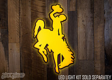 Load image into Gallery viewer, Wyoming Cowboys Mascot 3D Vintage Metal Wall Art

