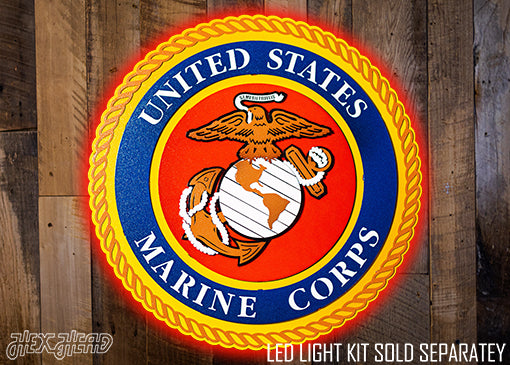 United States Marine Corps Seal 3D Vintage Metal Wall Art
