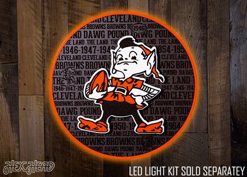 Cleveland Browns CRAFT SERIES 3D Embossed Metal Wall Art