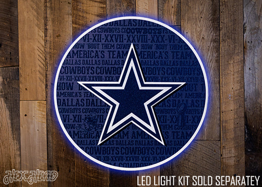 Dallas Cowboys CRAFT SERIES 3D Embossed Metal Wall Art