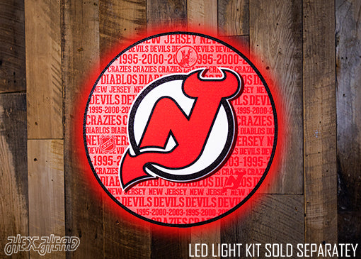 New Jersey Devils NHL CRAFT SERIES 3D Vintage Metal Wall Art