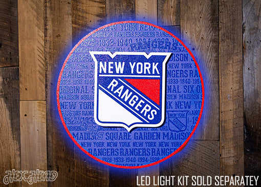 New York Rangers CRAFT SERIES 3D Embossed Metal Wall Art