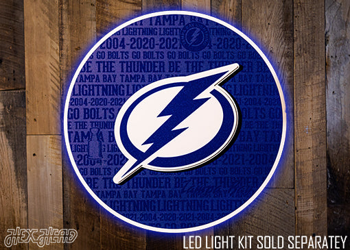 Tampa Bay Lightning NHL CRAFT SERIES 3D Vintage Metal Wall Art