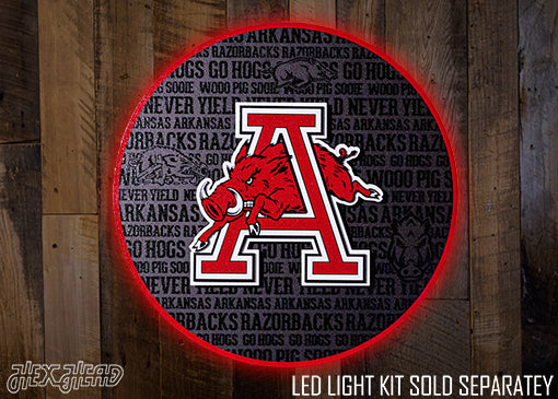 Arkansas Razorback CRAFT SERIES 3D Embossed Metal Wall Art