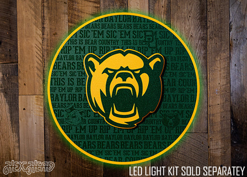 Baylor Bears CRAFT SERIES 3D Embossed Metal Wall Art